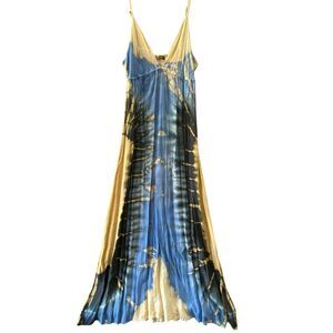 Earthbound Trading Company Maxi dress Womens Medium Strappy Sundress Tie Dye